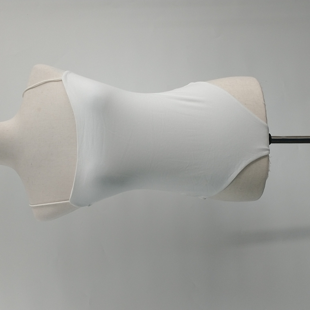 Naked Wardrobe Women Square Neck Bodysuit in Off White Size Large